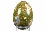 Polished Rainforest Jasper (Rhyolite) Egg - Australia #308864-1